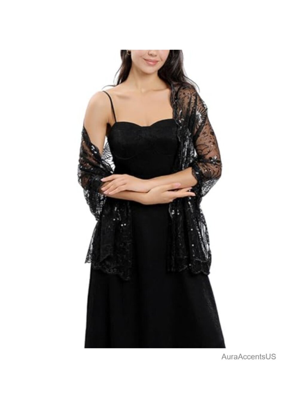 Women's Sequin Glitter Pashmina Wrap Shawl Evening Party Wedding Bridal Scarf